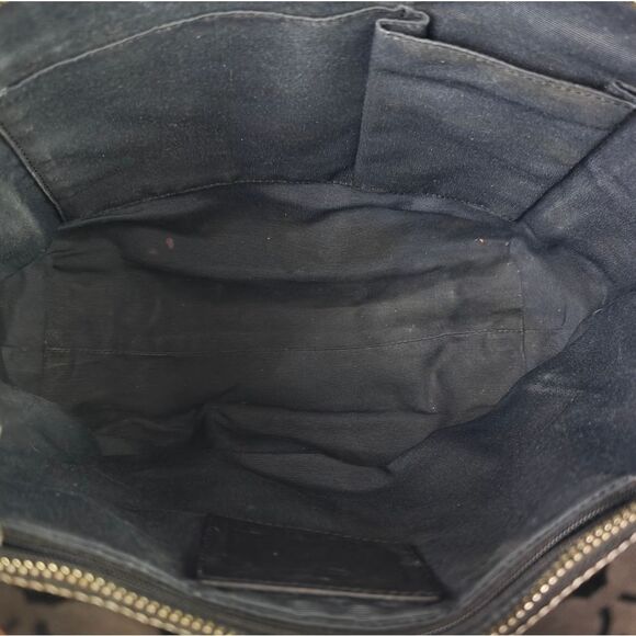 Coach Legacy Black Leather Trim CC Signature Canvas Handbag Tote Purse - Picture 13 of 14